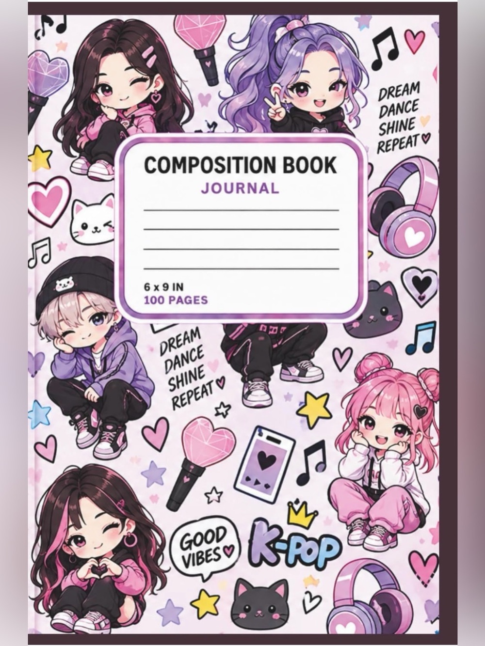 NEW K-Pop Dreams Composition Book: Cute Anime-Inspired Journal for K-Pop Fans